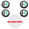 EHJPY1 4pcs 56mm 60mm 65mm alfa romeo 3D Car emblem Wheel Center Hub auto Rim refit dust-proof badge covers sticker styling accessories