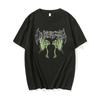 Hip Hop Streetwear Butterfly Skeleton Print Top Ulzzang Harajuku Summer Skulls Punk Vintage Goth Casual Loose
