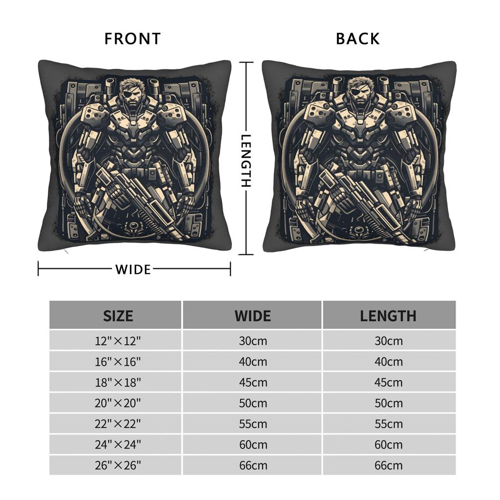 Fanart Mgs Gaming Pillow Case Soft Pillow Cover For Sofa Home Decoration Novelty Pillowcases