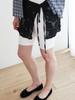 Boleu Lace Flower Wrap Skirt_Black