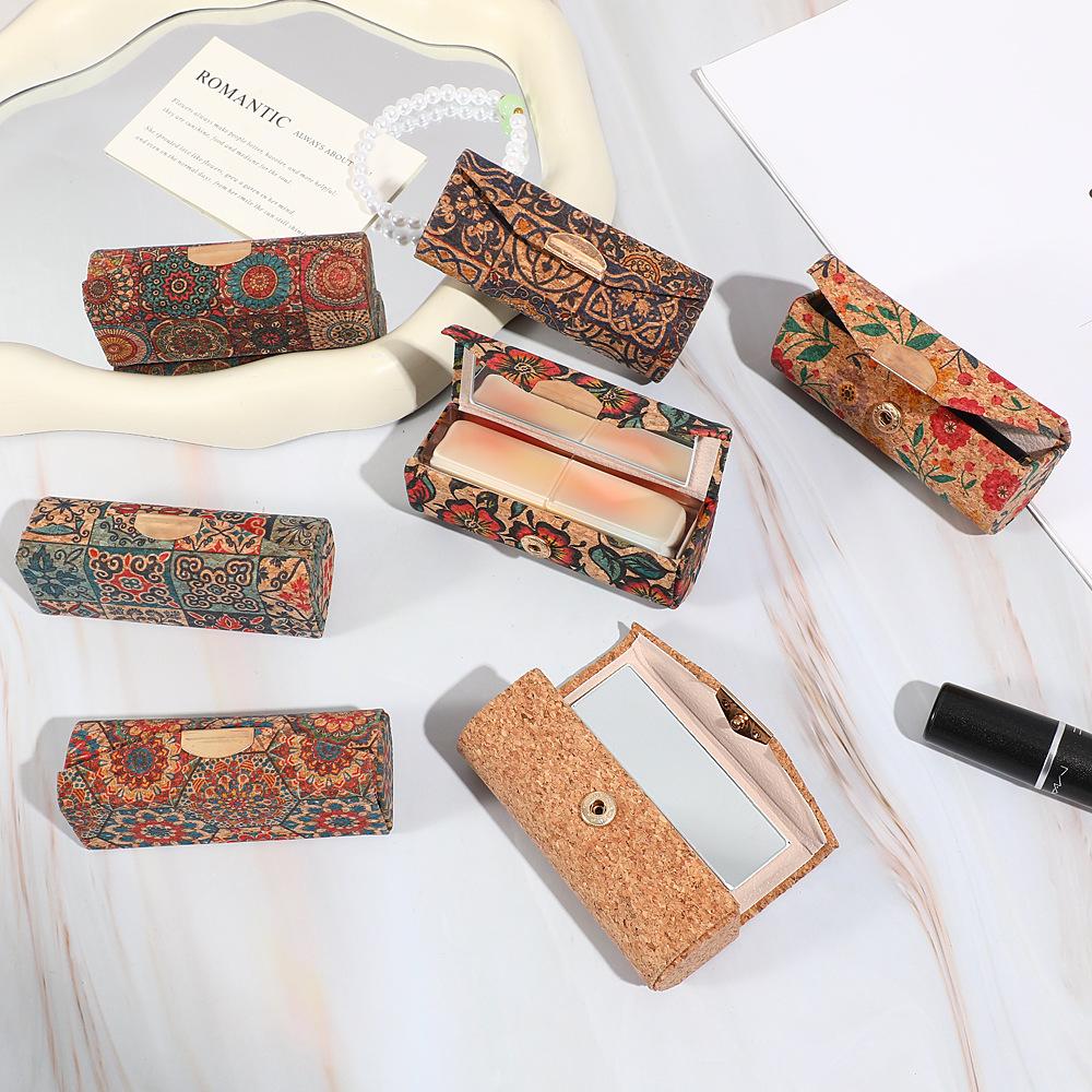 Retro Chinese Style Lipstick Box, Gift Box, Simple and High-end Folding Pastoral Style Lipstick Box, Storage Box.