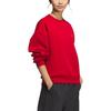 Adidas Casual Series Reversible Knit Pullover Crewneck Comfortable Sweatshirt Women Sweatshirt Energy-Red JZ1640