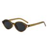 Fashion Retro Rivet Tortoiseshell Oval Sunglasses for Women Men Vintage Blue Lens Small Round Sun Glasses  S39N