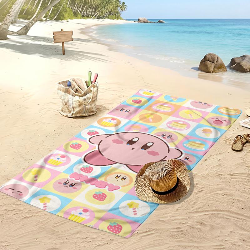 Kirby Beach Towel, Soft Absorbent Quick‑Dry Towel for Beach Pool Swimming Travel Home