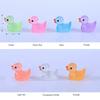 Mini Duck Glow At Night Miniature Figurines Cute Fairy Garden Decoration Luminous Swan Duck Desk Ornaments Dollhouse Crafts DIY