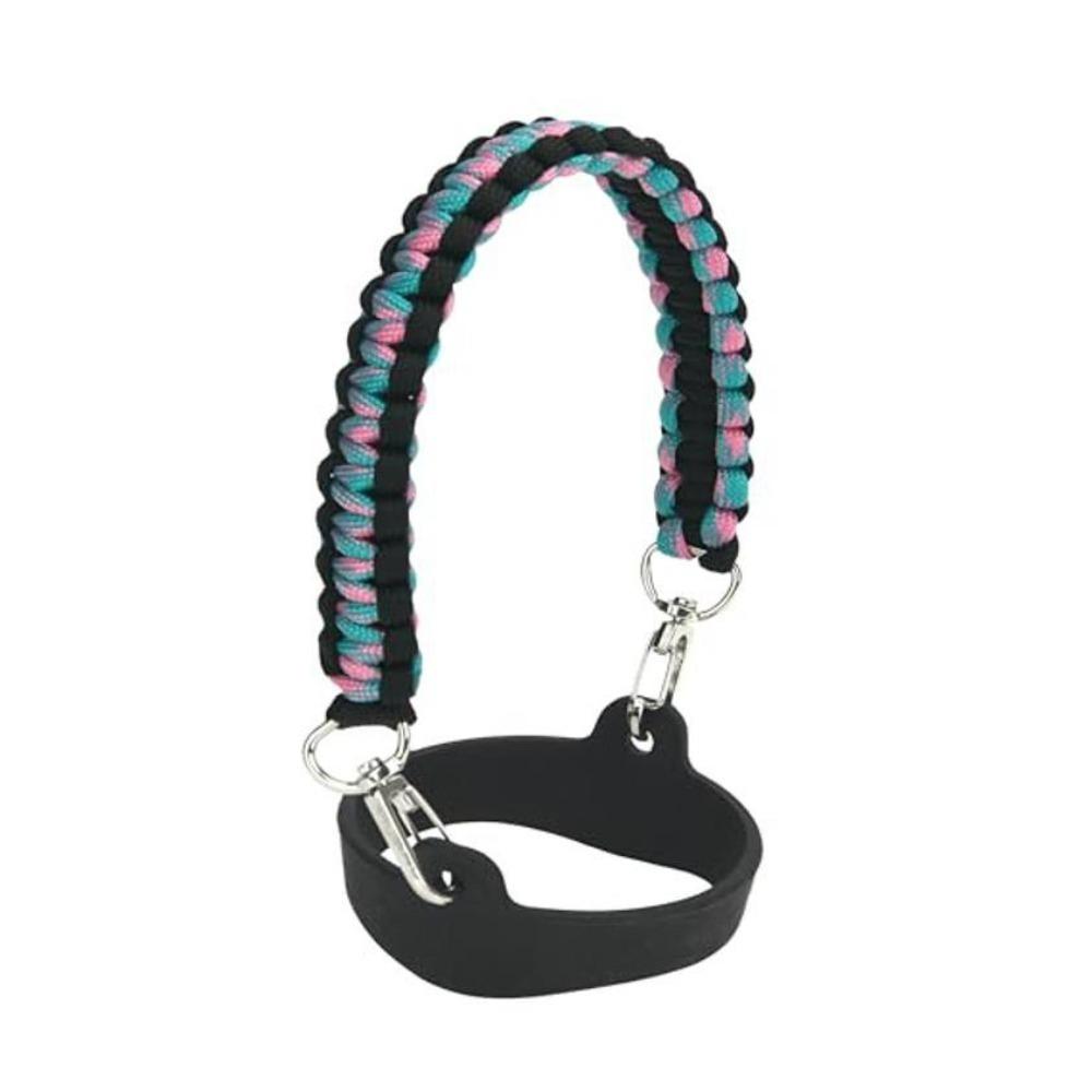 Hand-Free Woven Water Bottle Sling Rope Stretchable Reusable Braided Water Bottle Handle Strap Color Blocking Universal