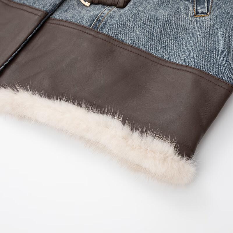 JOY SPEAKER Women's Fleece Lined Denim Down Jacket