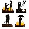 2026 Romantic Couples Handmade Iron Statue with Candlestick Ornament