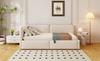 Letto imbottito 90x200 divano letto, velluto, contenitore idraulico, testiera alta, schienale intercambiabile, adatto per bambini e adulti, beige