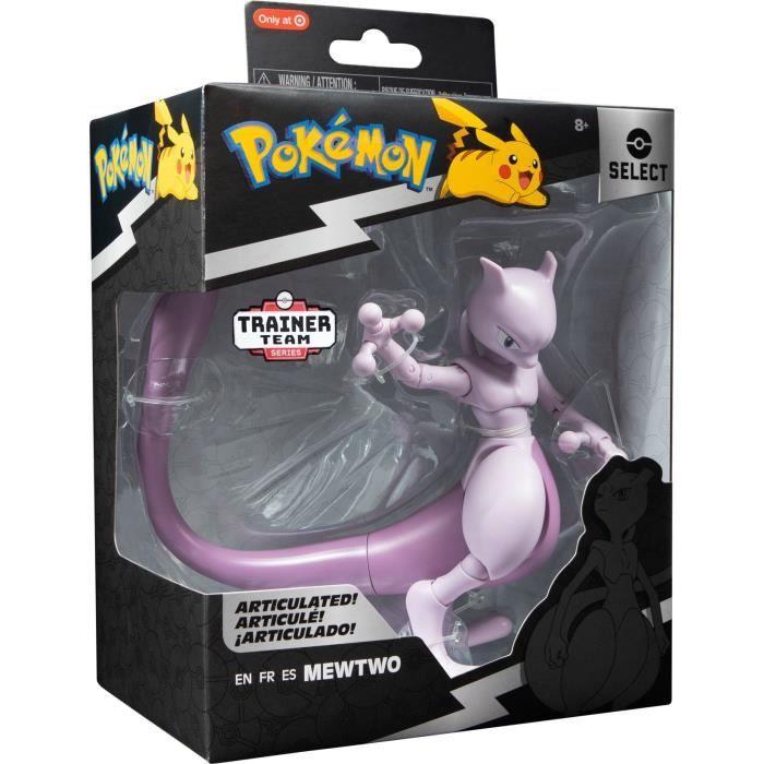 Figurine - BANDAI - Pokémon Mewtwo - 12 Cm, Ultra Articulée Et Très Détaillée