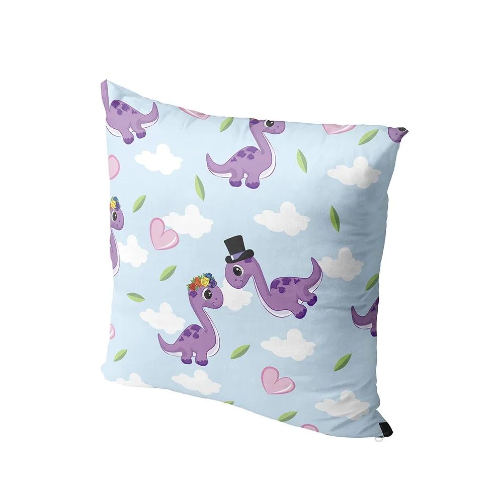 Kawaii Animal Pillowcase Cute Pig Elephant Strawberry Scale Print  Home Decor Cushion Cover