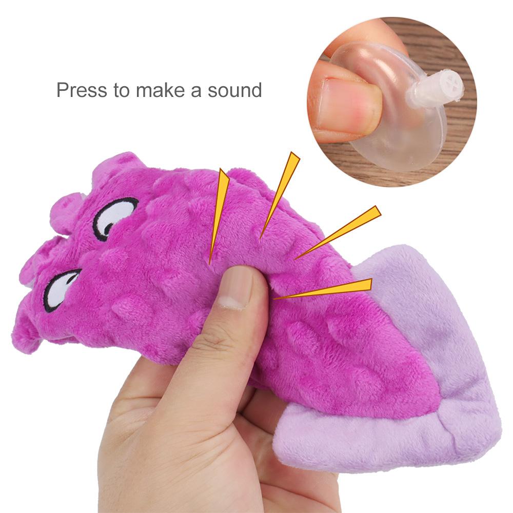 Cute Squid Pet Plush Toy Cat Dog Squeak Puzzle Toy Bite Resistant Interactive Pet Dog Teeth Cleaning Chew Pet Supplies