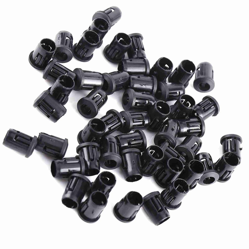 5mm LED 50Pcs Lamp Socket Diode Holder Nylon Black Clip Bezel Mount Useful