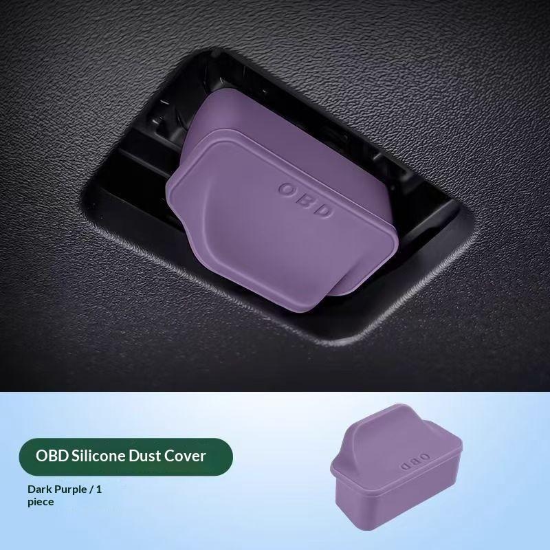 Silicone Car Obd Port Dust Cover Handle Design Obd Port Lock Protector Sleeve Caps Waterproof Dustproof Car Accessories