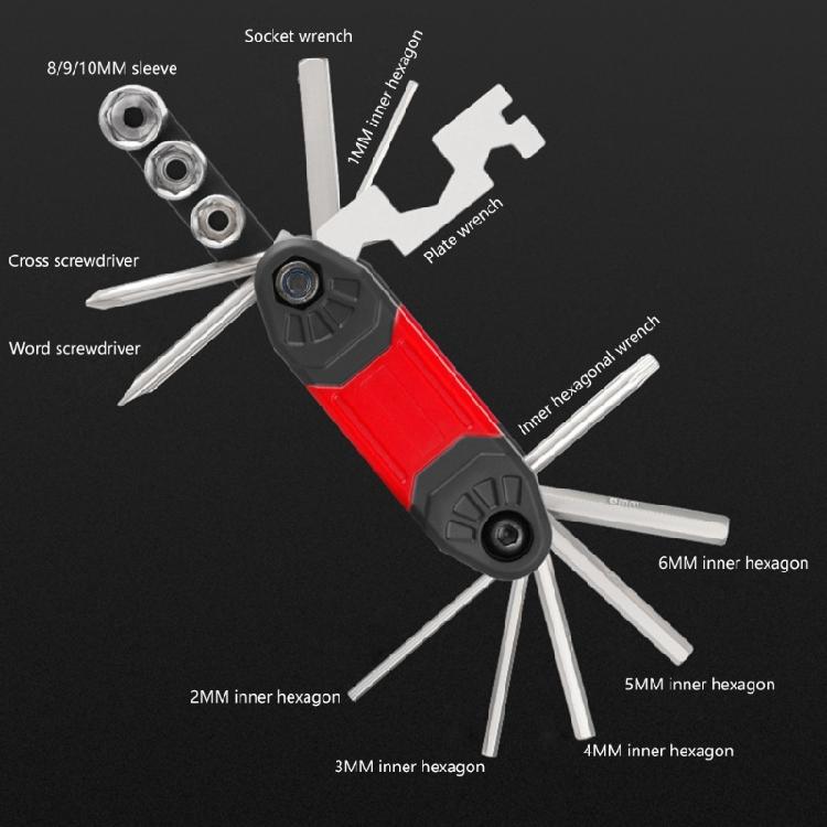 16 In 1 MultiFunctional Bikes Mechanic Repair Tool Foldings Maintenances Tool