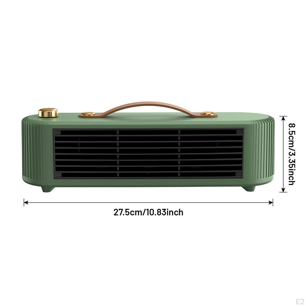 Indoor Small Electric Space Heater 800W EU Adapter Quick Heating for Bedroom Green