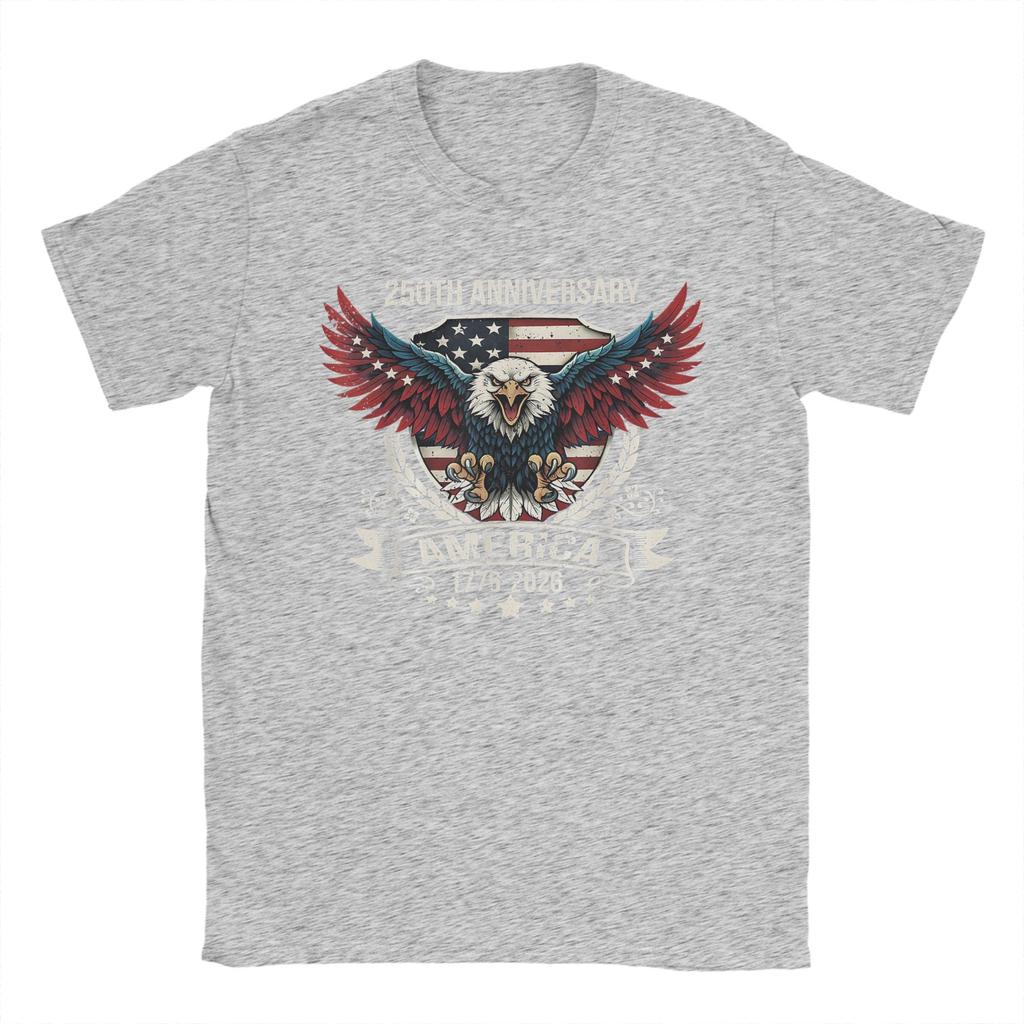USA Independence 250th Anniversary 1776 2026 Patriotic Eagle Unisex T Shirts Tee Shirt Short Sleeve Round Neck TShirts Clothes