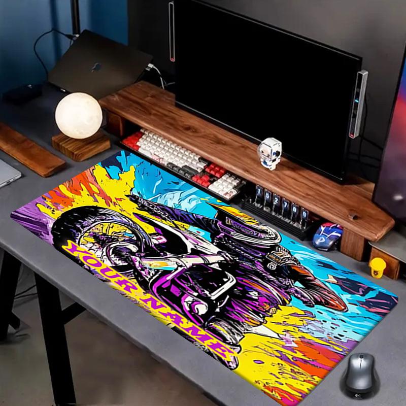1PC Custom Name Rider Action Artwork Mouse pad, keyboard and mouse desk pad, for computer notebook Birthday Gift For Any Room Or Office