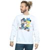 Disney Mens Mickey And Minnie Mouse Pose Sweatshirt
