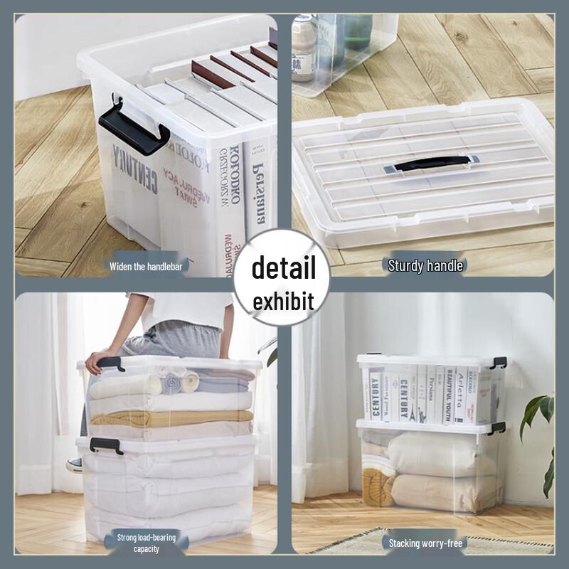 Transparent Plastic Storage Box with Lid