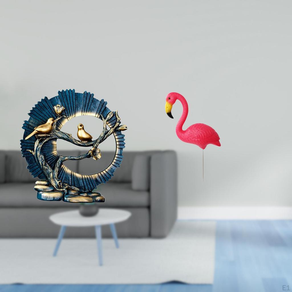 Resin Bird Figurine Sculpture for House Decorations Bookshelf Living Room Indoor Desk And Garden