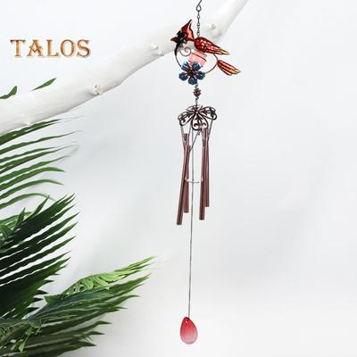Campanello a vento a forma di uccello, in tubo di alluminio, ornamentale in ferro battuto, luminoso, pendente appeso, regalo di simpatia