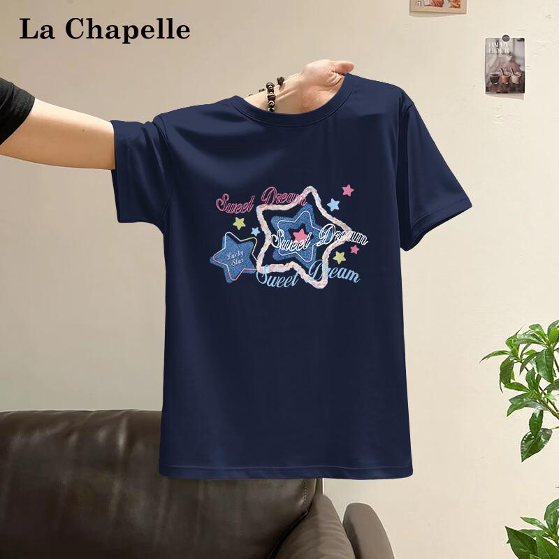 La Chapelle Women s Star Print Cotton T-Shirt 2XL