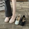 Increase height and show leg length temperament pearl single shoes summer new Chinese style national style with cheongsam temperament high heels