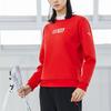 Anta Training Series Solid Color Text Logo Print Round Neck Casual Sweatshirt Women sweatshirt Classic-Red 162217752-2