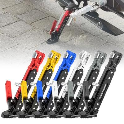 Béquille de moto universelle, support latéral, support de pied, trépied latéral réglable, béquille de stationnement en alliage pour moto