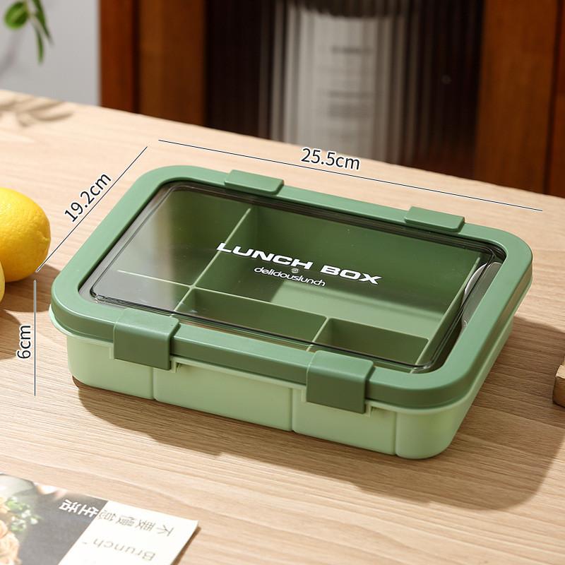 Lunch Box With Temperature Resistance And Five Compartments For Office And School Use