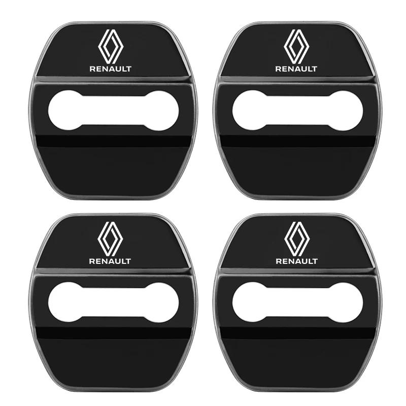 Interior Stickers For Renault Clio Captur Trafic Scenic 2 Megane 2 3 4 Kadjarle 4Pcs Titanium Alloy Car Door Lock Protective Cov