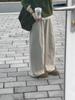 Off-White Korean Loose Wide-Leg Pants for Petite & Plus Size Women