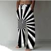 Men's 3D Geometric Pattern Printed Baggy Casual Trousers,  Elastic Drawstring Waist with Pockets, for Spring Summer Home Outdoor Vacation