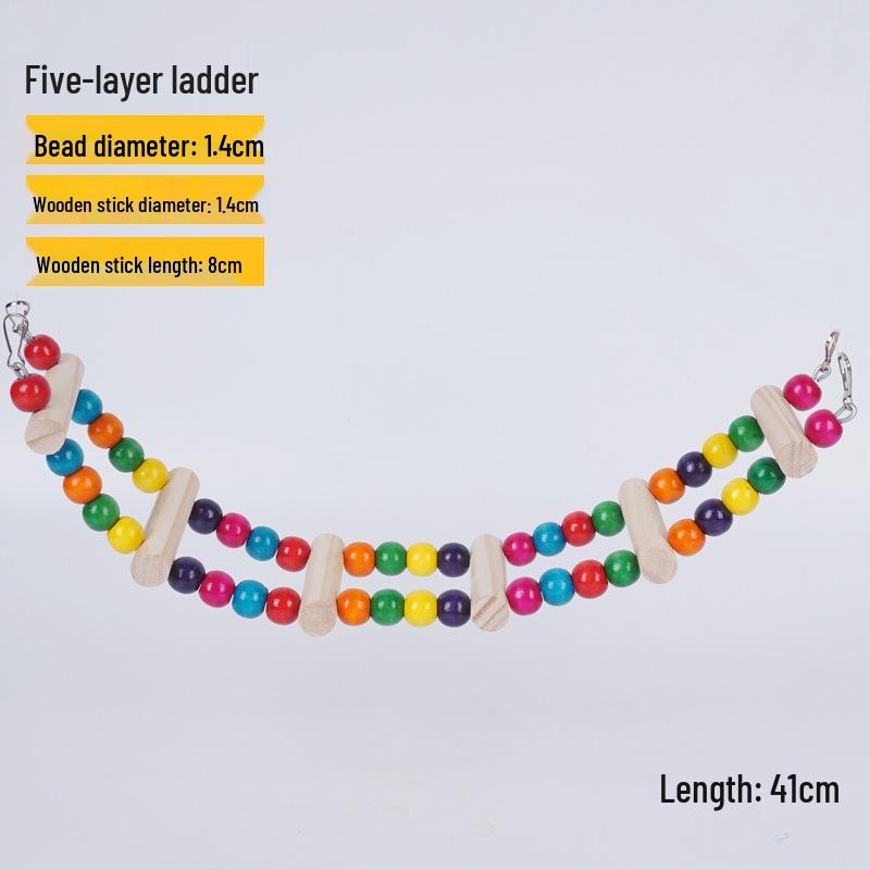 Parrot Cage Accessories: Swing, Cloud Ladder, Bird Nest, Decompression Toys for Cockatiel, Budgie, Parakeet, and Small Birds