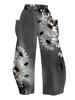 Women's Standard Size Fashion Loose Wide-Leg Pants, High-Waisted Draped Slim-Fit Daisy Print Casual Trousers