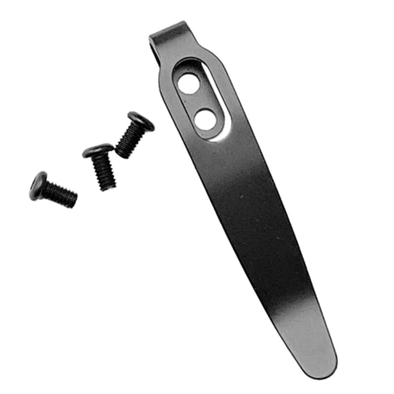 1Set DIY Folding Knife Clip 420 Stainless Steel Pocket Clips Back Clamps For Folding Knife Pocket Clip With Screw