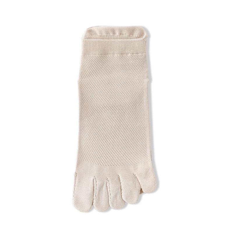 5 Pairs Spring Summer Women Socks Soft Mesh Breathable Cotton Sweat Absorbent Five Finger Socks Outdoor Sports Split Toe Socks