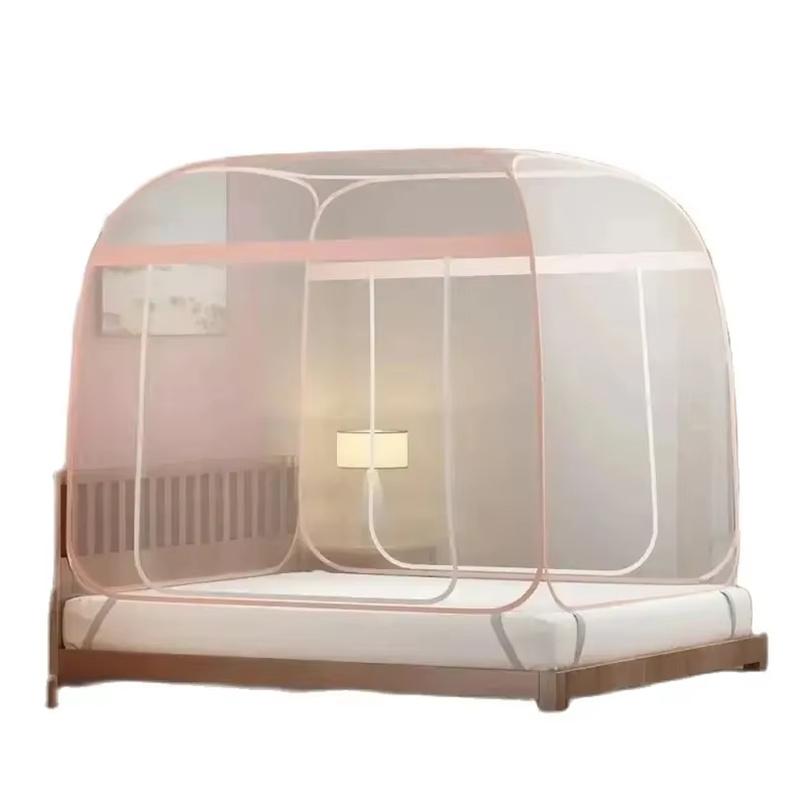 Double Door Full Bottom Mosquito Net Large Space Installation-free Yurt Mosquito Net Summer Foldable Anti-mosquito Mesh Tent