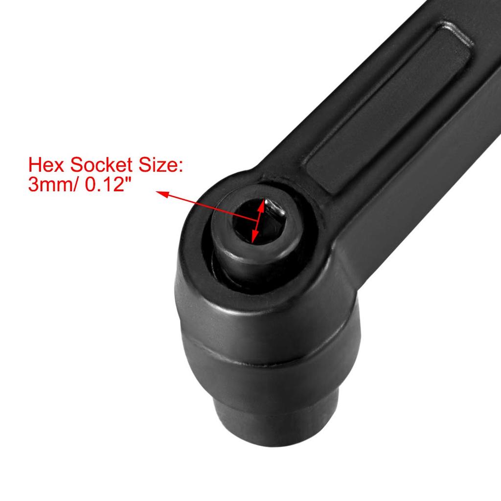 uxcell Handle M6 Adjustable Clamp Lever Thread Ratchet Female Thread