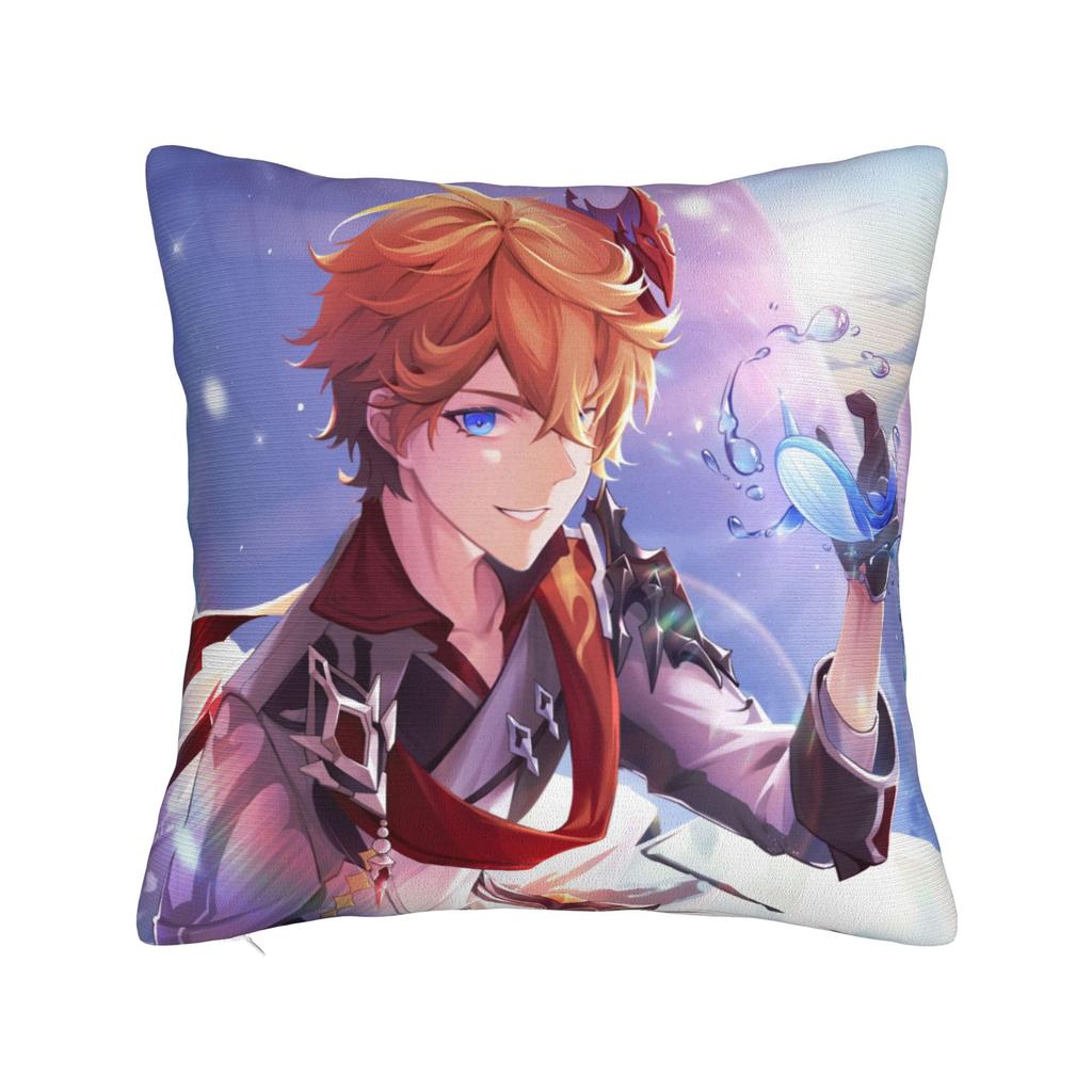 Yae Miko Genshin Impact Printing Pillowcases Cushion Cover Pillow Covers Y2K Sofa Decor Zipper Multi Size