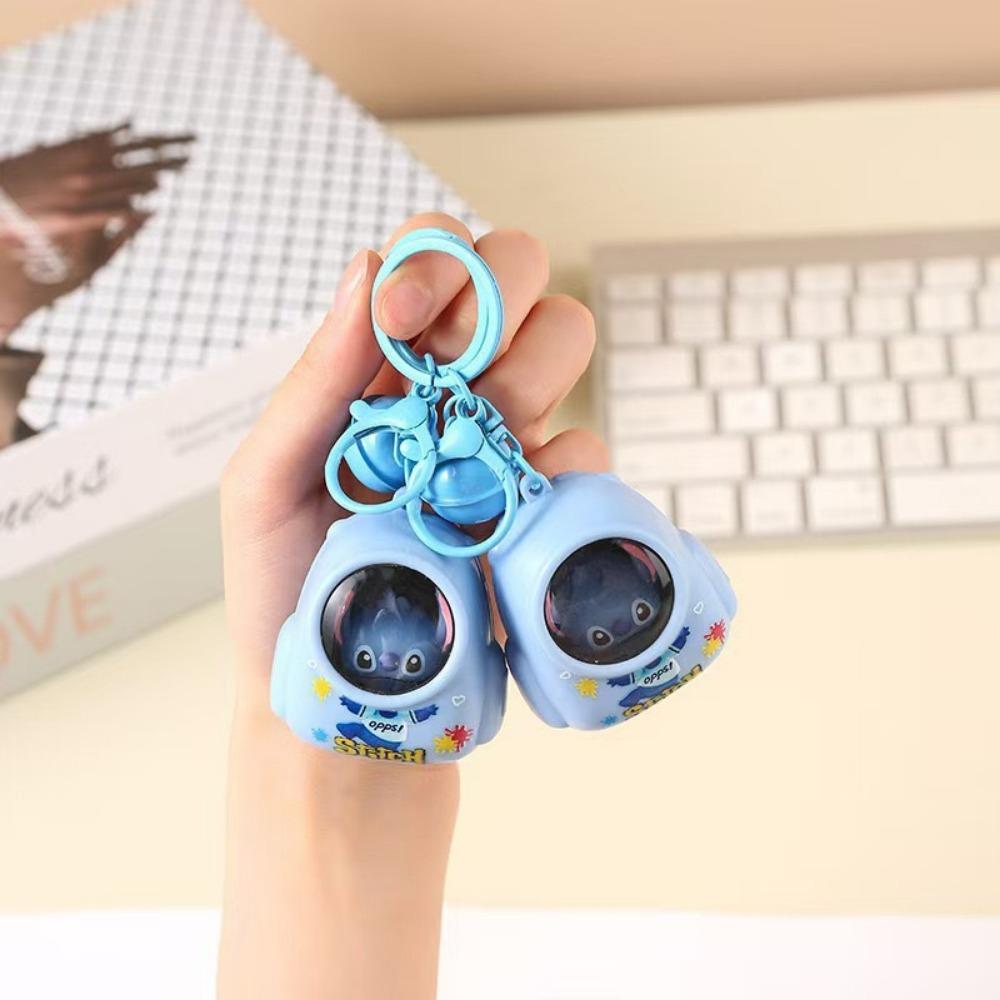 Knock Cute Bear Schoolbag Night Light Keychain Bag Pendant Internet Celebrity Atmosphere Light Keychain Car Keychain