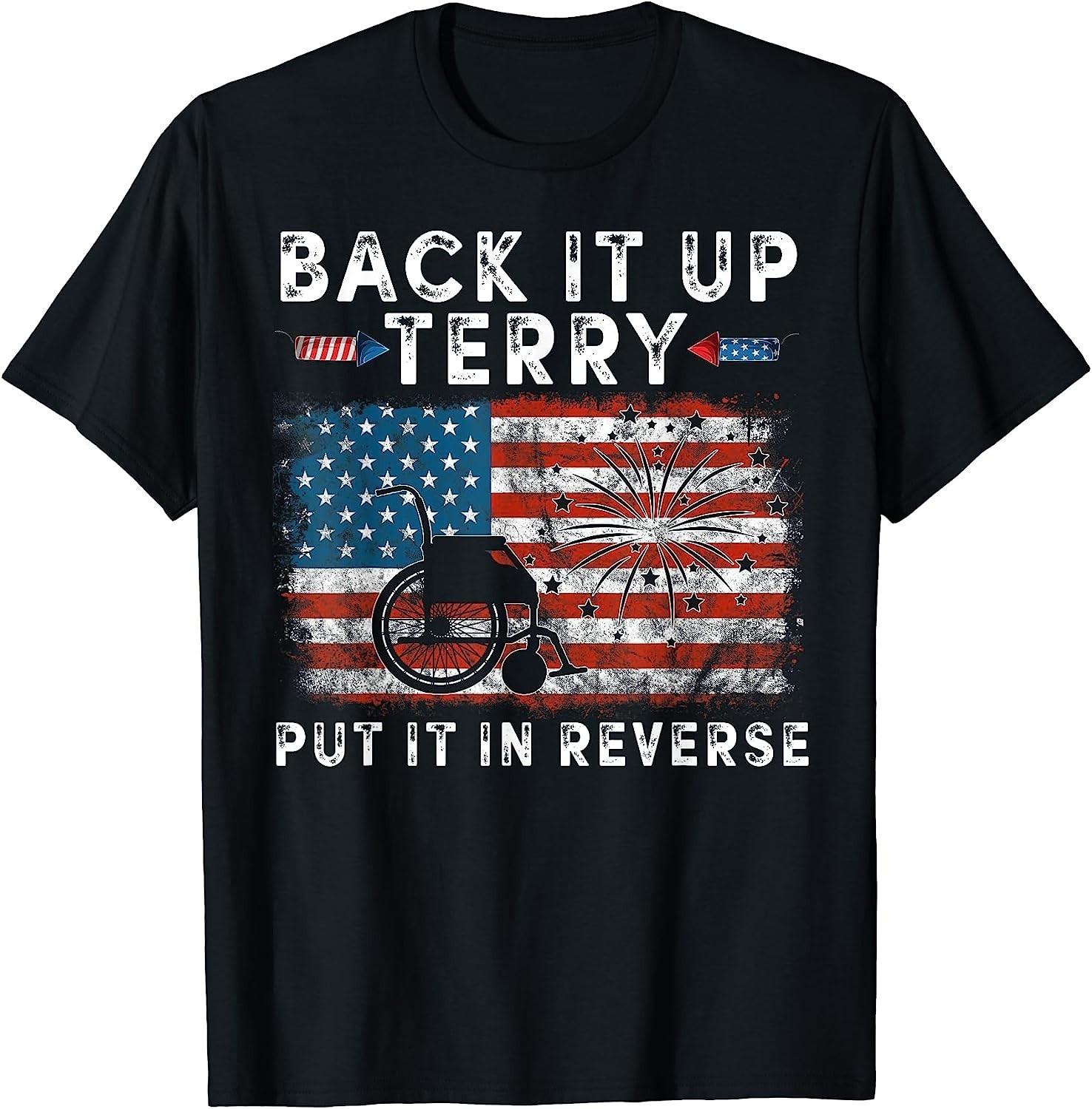 NEW! Back Up Terry Put It In Reverse Firework Funny 4th July Tee - MADE IN USA XXXL