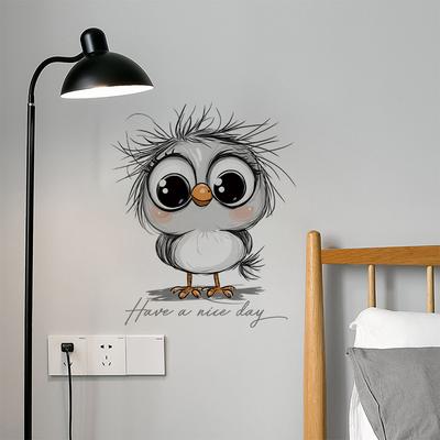 Adesivi Murali Uccellini Motivazionali Cartoni Animati, Decorazione Autoadesiva per Soggiorno Camera da Letto Comodino Armadio