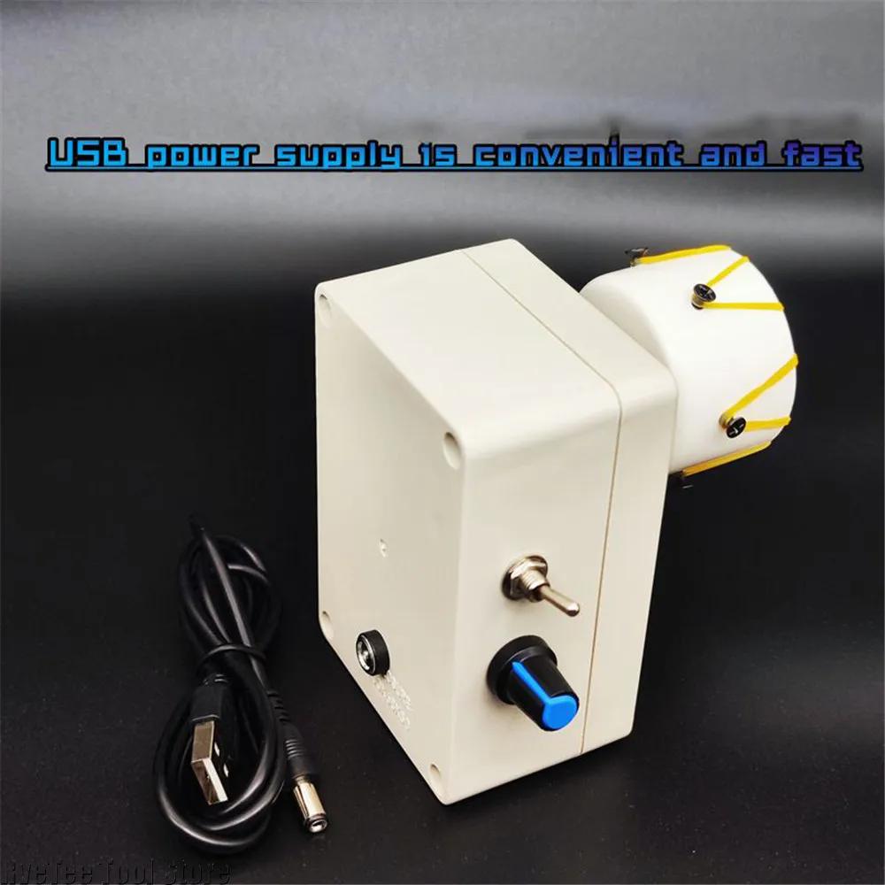 DIY Adjustable 0-50RPM Wire Wrapping Machine Fishing Rotating Rod Winding Drying Converted Equipment Epoxy Resin Gluing Machine