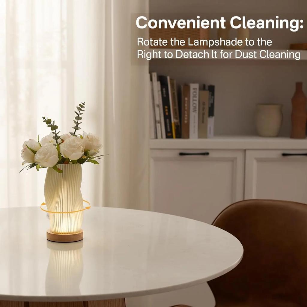 Tischleuchte Nachttischlampen für Schlafzimmer Kleine Nachttische Schreibtischlampe Stimmung Warm Gemütliche Beleuchtung Vintage Boho Cool Mid-Century Lampe