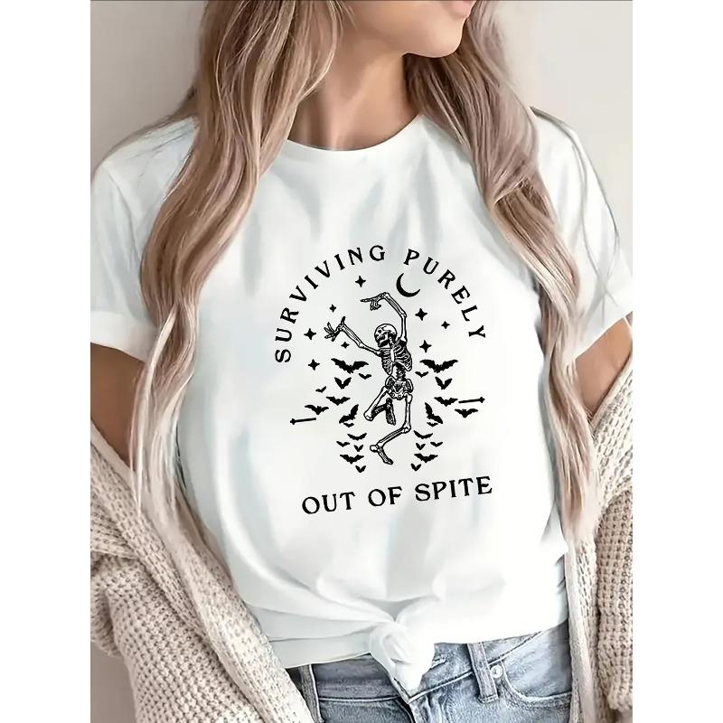 

Lightweight And Durable Short-Sleeve Tee Featuring a Graphic Design That Embodies Resilience, Ideal for Casual Outings at Home S белый