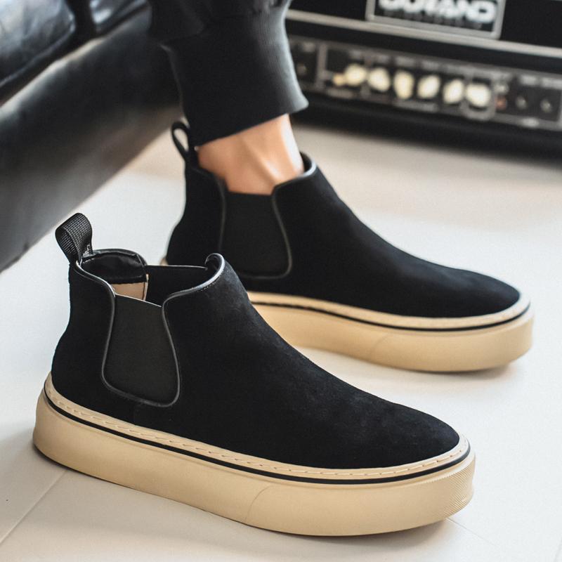 2026 Autumn New Thick Soled Comfortable Casual Sports High-quality Versatile British Style High Top Casual Men's Shoes