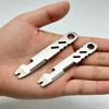 Mini Stainless Steel Multifunctional Pry Bar Mini EDC Hex Wrench Bottle Opener Portable Outdoor Bicycle Repair Tools Heavy Duty