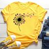 Dandelion Heart Shirt Valentine Tee Wildflower Dandelion TShirt Valentine Flower Shirts Cute Lovers Tshirt Gift for Valentines